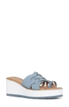 Nydj Reesie Platform Wedge Sandal In Blue Sky