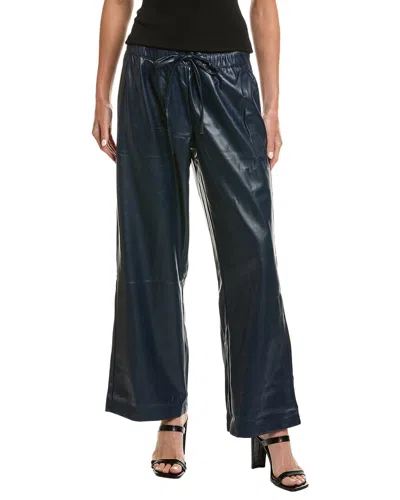 Nydj Relaxed Dark Sapphire Wide Leg Jean In Blue