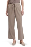 Nydj Relaxed Drawstring Linen Blend Pants In Saddlewood
