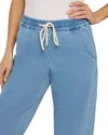 Nydj Relaxed Drawstring Pull On Denim Pants In Blue