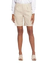 Nydj Relaxed Pleated Linen Blend Shorts In Feather