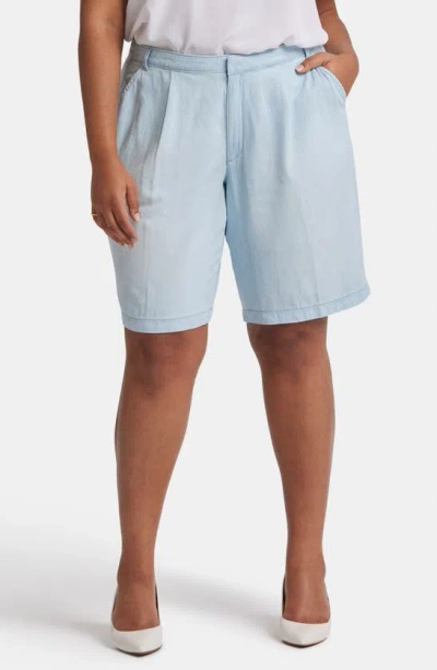 Nydj Relaxed High Waist Denim Bermuda Shorts In Oceanfront