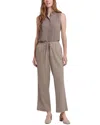 Nydj Relaxed Saddlewood Linen-blend Pant Jean In Animal Print