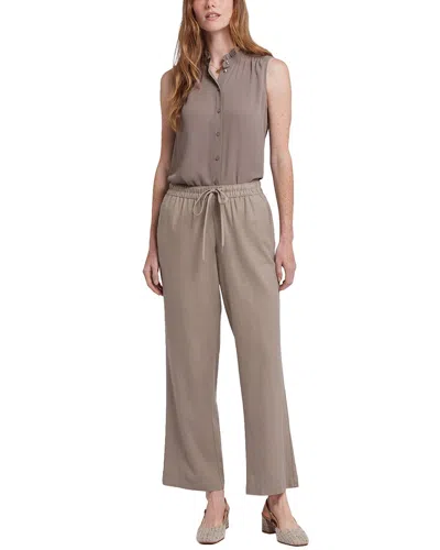 Nydj Relaxed Saddlewood Linen-blend Pant Jean In Animal Print