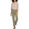 Nydj Relaxed Slender Womens Pocket Denim Straight Leg Jeans In Green
