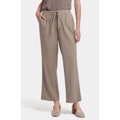NYDJ NYDJ RELAXED TIE WAIST LINEN BLEND PANTS