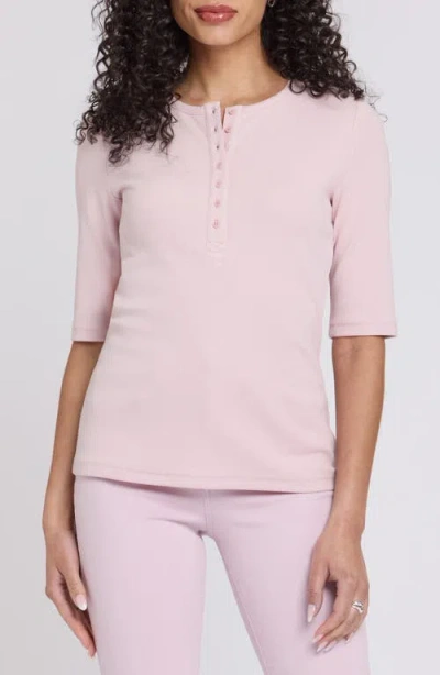 Nydj Rib Henley In Pink