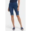 Nydj Roll Cuff Pull-on Denim Bermuda Shorts In Ibiza Blues