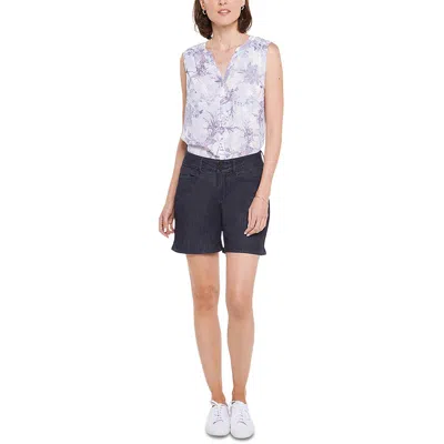 Nydj Roxanne Womens Denim Tummy Slimming Denim Shorts In Black