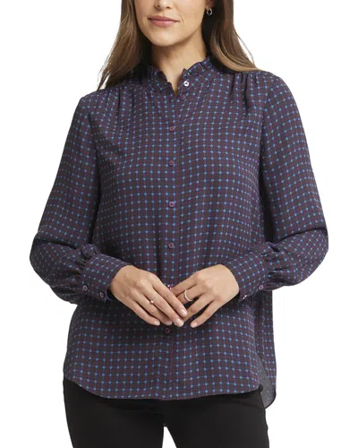 Nydj Ruffle Blouse In Blue