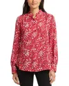 Nydj Ruffle Neck Blouse In Multi