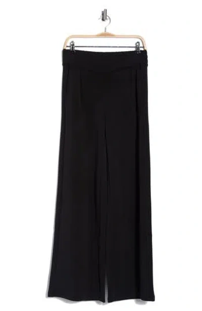 Nydj Scuba Knit Wide Leg Pants In Black