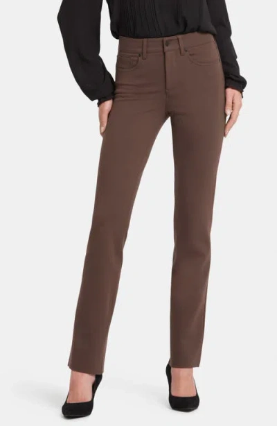 Nydj Sculpt-her™ Marilyn Straight Leg Pants In Coffee Bean