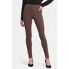 Nydj Womens Stretch Manmade Leggings In Coffee Bean