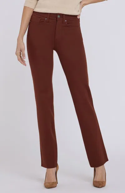 Nydj Sculpt-her™ Marilyn Straight Leg Pants In Brown