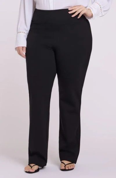 Nydj Sculpt-her™ Pull-on Straight Leg Ponte Pants In Black
