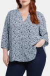 Nydj Semisheer Pintuck Blouse In Cora Creek