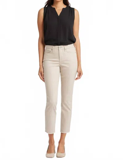 Nydj Sheri Ankle Fray Hem Jean In Feather Tan In Neutral