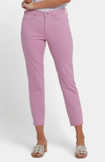 Nydj Sheri Ankle Fray Hem Slim Jeans In Pink