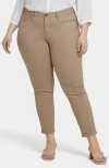 Nydj Marilyn Straight Leg Pants In Brown