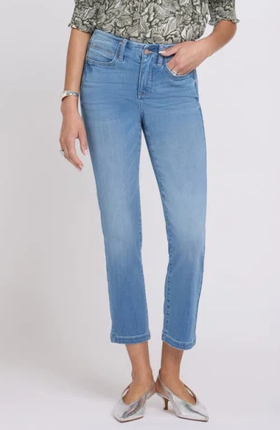 Nydj Sheri Clean Waist Ankle Slim Straight Jeans In Blue