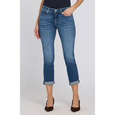 Nydj Sheri Cuffed Ankle Crop Slim Leg Jeans In Blue