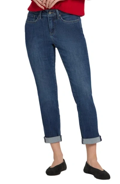 Nydj Sheri Cuffed Straight Leg Jeans In Blue