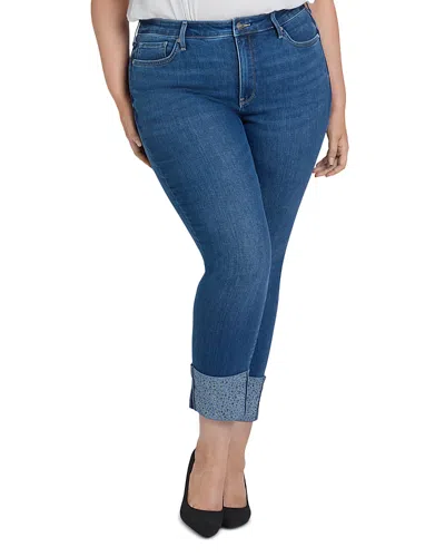 Nydj Sheri Embellished Ankle Slim Jeans In Vintage Lapis In Blue