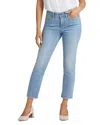 Nydj Sheri Slim Ankle Jeans With Frayed Hem In Blue Valley In Blue Valley