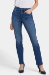 Nydj Sheri High Waist Slim Leg Jeans In Blue