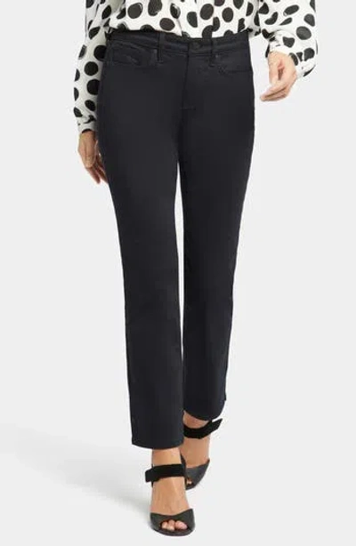Nydj Sheri Side Slit Ankle Slim Jeans In Black