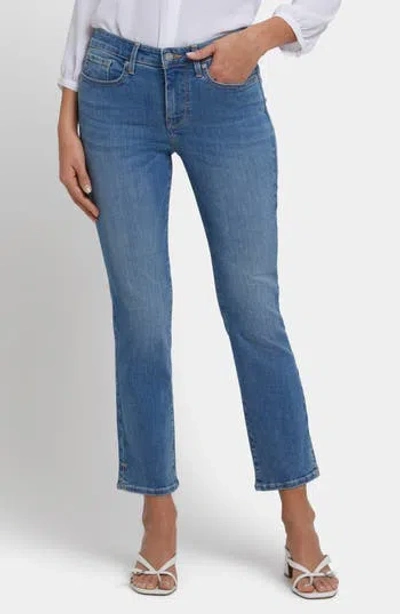 Nydj Sheri Side Slit Ankle Slim Jeans In Blue
