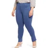 Nydj Plus Sheri Slim Womens Mid-rise Stretch Straight Leg Jeans In Deja Blu