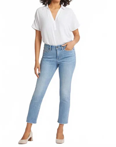 Nydj Sheri Slim Ankle Jeans In Blue Valley In White