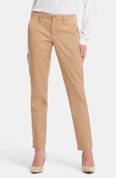Nydj Sheri Slim Stretch Twill Pants In Sand Dune