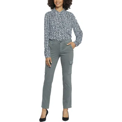 Nydj Sheri Slim Womens Pocket Denim Cargo Jeans In Multi