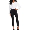 Nydj Sheri Womens Denim High Rise Slim Jeans In Black