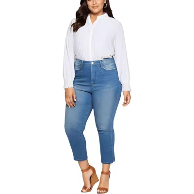 Nydj Sheri Womens Shaping Denim Slim Jeans In Multi