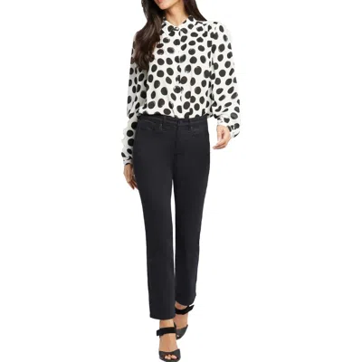 Nydj Sheri Womens Slit Denim Ankle Jeans In Black