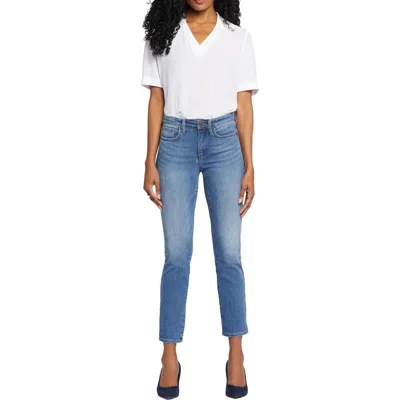 Nydj Sheri Womens Slit Denim Ankle Jeans In Blue