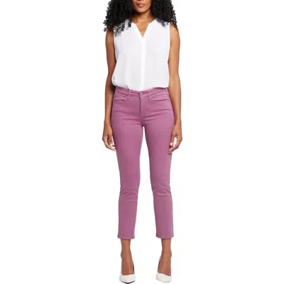 Nydj Sheri Womens Tummy Slimming Denim Slim Jeans In Purple