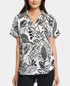 Nydj 's Short Sleeve Becky Blouse Top In Gerania