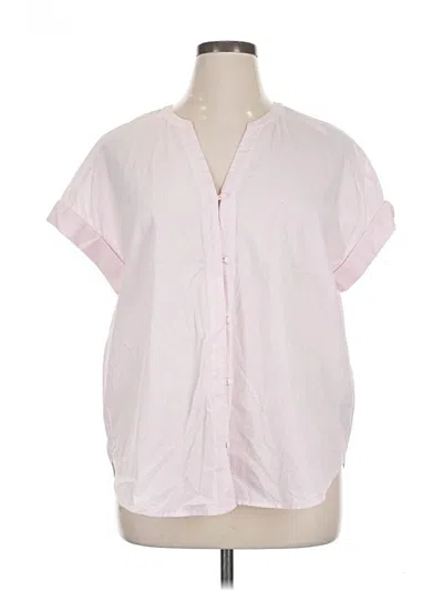Pre-owned Nydj Short Sleeve Blouse In Pink