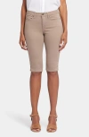 Nydj Side Slit Capri Bike Shorts In Saddlewood