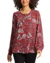 Nydj Simone Recycled Polyester Popover Top In Pink