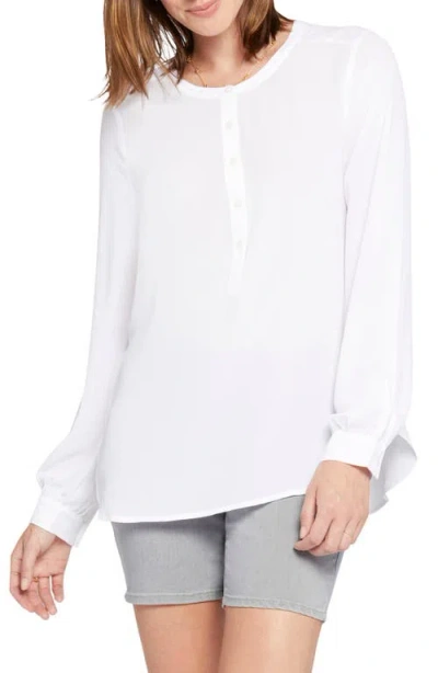 Nydj Simone Popover Blouse In Optic White