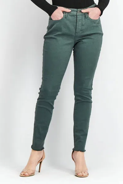 Nydj Skinny Fit Solid Stretchable Jeans In Evergreen In Green