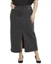 Nydj High Waist Slit Front Denim Maxi Skirt In Multi