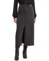 Nydj High Waist Slit Front Denim Maxi Skirt In Multi