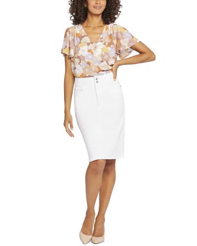 Nydj Skirt Optic White Skirt Jean In Multi